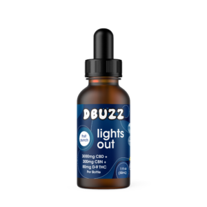 Lights Out Drops 3000mg of Full-Spectrum CBD, 300mg of CBN & 80mg of D9